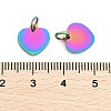 Ion Plating(IP) 304 Stainless Steel Stamping Blank Tag Charms STAS-I311-18RC-3