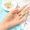 Zinc Alloy Lobster Claw Clasps with Brass Wire Guardian and Protectors with Iron Open Jump Rings DIY-YW0010-08-5