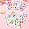8 Sheets 4 Styles Acrylic Rhinestone Self-Adhesive Stickers AJEW-YW0001-32-4