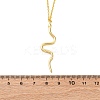Brass Snake Pendant Cable Chain Necklaces for Women NJEW-S438-01B-G-5