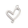 Rack Plating Brass Love Heart Connector Charms KK-M293-47P-1