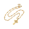 201 Stainless Steel Viking Knot Cross Pendant Necklaces for Men NJEW-S440-14G-2