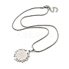 Non-Tarnish Virgin Mary Pendant Necklaces NJEW-S422-02P-2