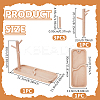 Wood Jewelry Tower Holder with Tray ODIS-WH0078-59-3
