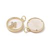 Brass Pendants Pave Shell KK-L208-76G-2
