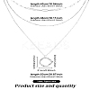 Brass 3 Layer Necklaces NJEW-LP0003-79S-2