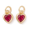 Brass inlaid Cubic Zirconia Pendants ZIRC-A019-13G-C-1
