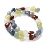 Natural Quartz Crystal & Red Jasper & Green Aventurine & Blue Aventurine & Lepidolite & Amethyst & Lemon Jade Beads Strands G-B022-39C-3
