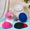 7Pcs 7 Colors EVA Cloth Round Fascinator Hat Base for Stewardess Millinery AJEW-BC0007-94-5