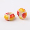 Handmade Polymer Clay Enamel European Beads FPDL-J002-36-1