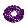Transparent Electroplate Glass Beads Strands X1-EGLA-Q131-01A-09-2