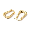 Rack Plating Brass Hoop Earrings for Women EJEW-D071-01G-2