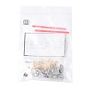 16Pcs 2 Colors 201 Stainless Steel Stud Earring Findings with Hole EJEW-FS0001-19-6