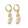 Brass Clear Cubic Zirconia Hoop Earrings EJEW-M045-01F-1
