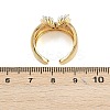 Brass Micro Pave Cubic Zirconia Cuff Rings RJEW-D333-04B-G-5