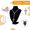 5Pcs Rosary Bead Necklace NJEW-SW00017-2
