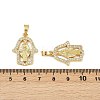 Brass Micro Pave Cubic Zirconia Pendants KK-S526-43G-3