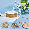 10M Ion Plating(IP) 304 Stainless Steel Paperclip Chains wih 50Pcs Open Jump Rings with 20Pcs  Lobster Claw Clasps FIND-SC0012-56A-3