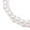 ABS Plastic Imitation Pearl Round Beads Stretch Bracelets BJEW-JB11605-03-4