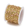 Rack Plating Brass Dapped Chains AJEW-Q153-02G-12-3