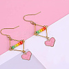 70Pcs 5 Colors Light Gold Plated Alloy Enamel Pendants ENAM-CJ0001-94-6