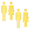 Acrylic TOILET Sign Stickers DIY-WH0569-66A-03-1