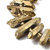Electroplated Natural Quartz Crystal Beads Strands G-F800-B-5