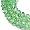 Transparent Electroplate Glass Beads Strands EGLA-A039-T4mm-L24-3