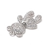 Eco-friendly Brass Micro Pave Clear Cubic Zirconia Pendants KK-D079-02P-3