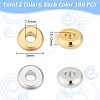 200Pcs 2 Colors Brass Spacer Beads KK-PH0006-56B-2