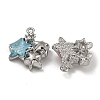 Rack Plating Alloy Rhinestone Pendants PALLOY-F312-04P-2