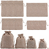 16Pcs 4 Styles Polyester Imitation Burlap Packing Pouches Drawstring Bags ABAG-BBC0001-01B-1