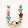 Brass Micro Pave Cubic Zirconia Pendants ZIRC-S061-64U-1