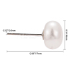 Valentine Presents for Her 925 Sterling Silver Ball Stud Earrings LS-EJEW-D029-8mm-2-4