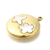 Ion Plating(IP) 304 Stainless Steel Pave Shell Pendants STAS-K263-70G-2
