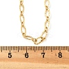 Brass Textured Oval Link Chain Necklaces for Women Men NJEW-F337-07G-3