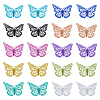 60Pcs 10 Colors Electrophoresis 430 Stainless Steel Pendants STAS-DC0013-04-1