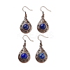 Dyed Natural Lapis Lazuli Teardrop Dangle Earrings EJEW-B055-02R-17-1