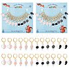 Alloy Ename Heart & Lollipop & Rabbit Pendant Locking Stitch Markers HJEW-AB00069-1