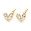 Brass Micro Pave Cubic Zirconia Pendants KK-T073-50G-1