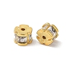 Rack Plating Brass Cubic Zirconia Beads KK-K273-14G-2