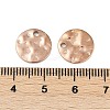 304 Stainless Steel Textured Disc Charms STAS-Q336-11C-RG-3