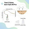 80Pcs PVD Vacuum Plating 201 Stainless Steel Earring Hooks STAS-SC0007-68-2