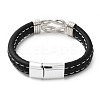 Word Love You Forever Stainless Steel Interlocking Knot Link Bracelet JB753A-3