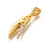 316L Stainless Steel Micro Pave Clear Cubic Zirconia Pendants STAS-S160-01G-2