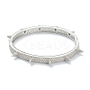 Brass Micro Pave Clear Cubic Zirconia Bangles BJEW-A116-02P-1