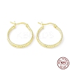 925 Sterling Silver Hoop Earrings EJEW-K258-14G-1