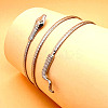 Alloy Upper Arm Open Cuff Bangles for Women LS-BJEW-U037-01B-P-1