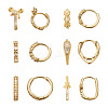 Yilisi 6Pairs 6 Styles Cubic Zirconia Hoop Earrings EJEW-YS0001-02-2