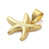 Starfish Rack Plating Brass Charms KK-U027-36G-2